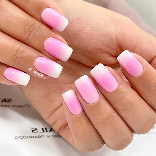 Chic Pink and White Ombre Nails 2021 that ideal for any occasion!