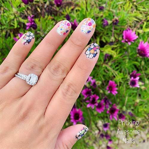 Daisy Me Rolling nail polish strips is the best of spring color street nail ideas