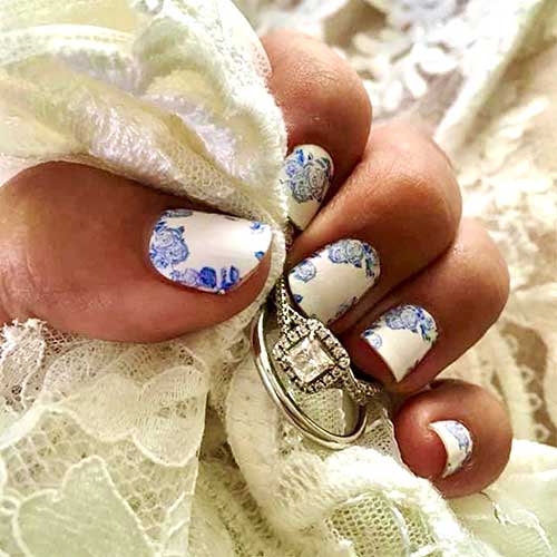 Floral of the Story nail strips for spring 2020 by color street nails Floral of the Story nail strips for spring 2020, best white color street nail ideas