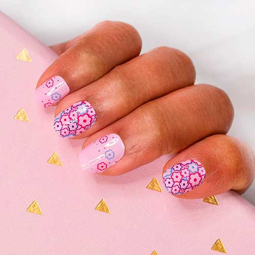 You Grow Girl nail polish strips for spring 2020, pink color street nail ideas