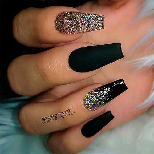 19 Best Black Coffin Nails with Design Ideas | Cute Manicure