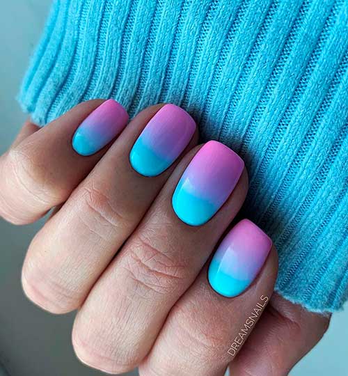 Cute ombre acrylic nails for summer 2020