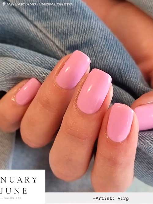 Pretty Pink Short Nails