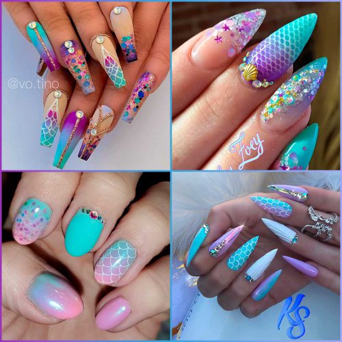 Cute Summer Mermaid Nails Ideas