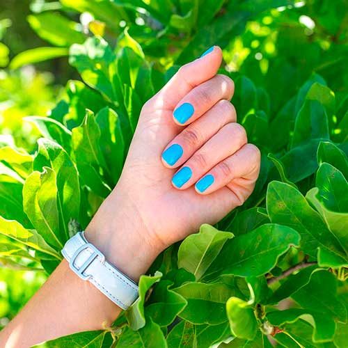 Neon sky Blue-dapest color street nail polish strips for summer 2020!