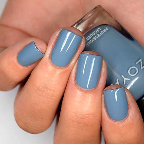 Cute short square grey blue nails 2020 with zoya tommy cream nail polish from zoya luscious fall 2020 collection! Cute short square grey blue nails 2020 with zoya tommy cream nail polish from zoya luscious fall 2020 collection!