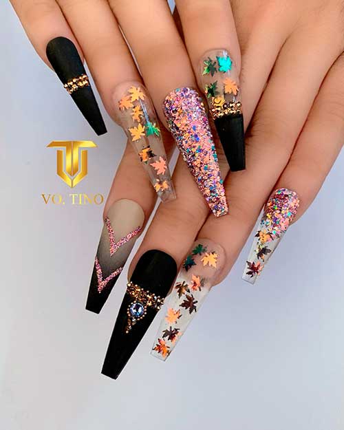 Cute Fall Coffin Nails 2020 Ideas Cute Manicure