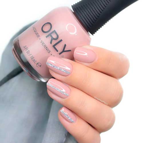 Cute rose nude nails 2020 using ORLY roam with me nail lacquer some silver glitter strips! Cute rose nude nails 2020 using ORLY roam with me nail lacquer some silver glitter strips!