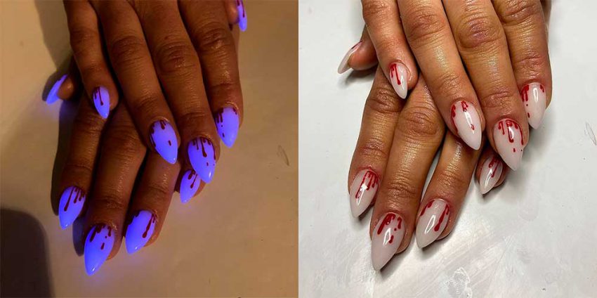 8. Halloween Glow in the Dark Nails - wide 1