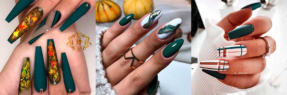 The Cutest Dark Green Nails For Autumn/Winter 2020