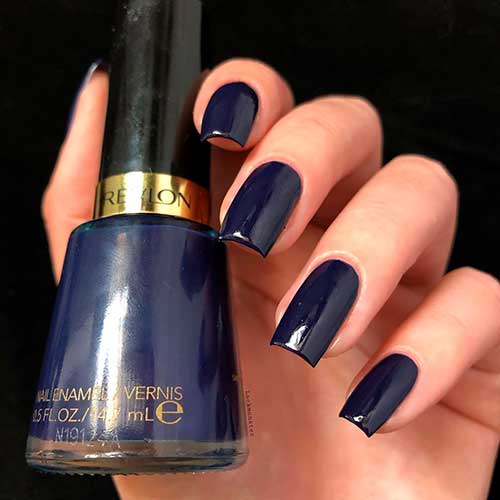 Top nails manicured with perfect purple nail polish Revlon Urban super lustrous nail enamel nail polish on nail tips