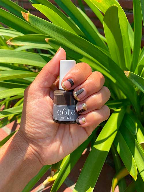 Warm molten chocolate brown fall manicure No. 126 by Côte for fall 2020 Warm molten chocolate brown fall manicure No. 126 by Côte for fall 2020