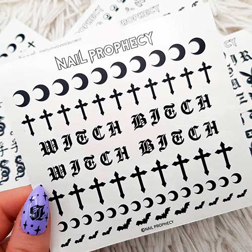 witch nail art using Halloween nail decals is so easy and learn how do you apply nail decals!