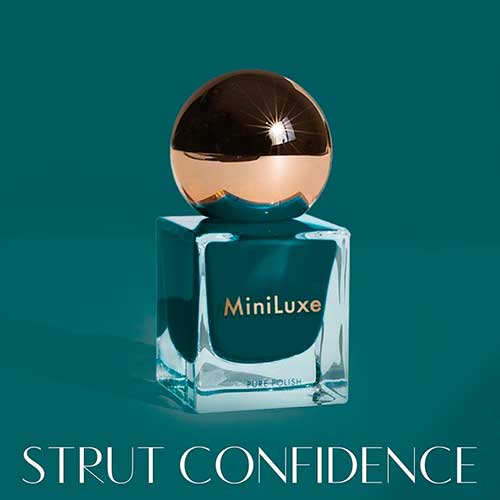 Cute dark green Strut Confidence nail polish from MiniLuxe Take the Lead nail polish set for fall 2020!