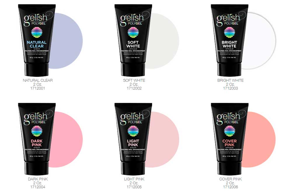 Gelish Polygel Nail Enhancement with Different Sheers Gelish Polygel Nail Enhancement with Different Sheers