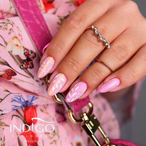 Almond shaped spring nails 2021 idea is amazing spring gel nails, just go for this cute spring nails design!