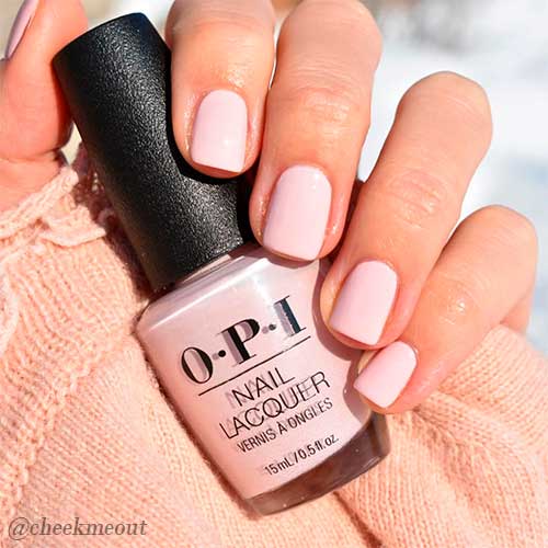 Awesome spring nails 2021 with the baby pink OPI nail polish Movie Buff