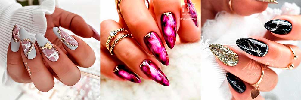 Fancy Marble Nails That You'll Love to Try This Season Fancy Marble Nails That You'll Love to Try This Season