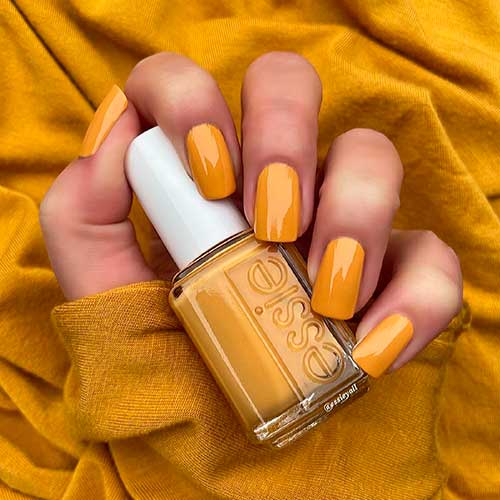 Essie Nail Polish You Know the Espadrille a mustard yellow nail polish with warm undertones