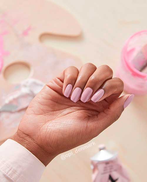 (P)Ink on Canvas Short Square Pastel Pink with OPI (P)Ink on Canvas for Fall 2021