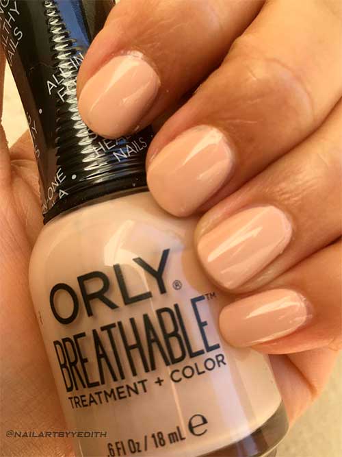 Short Nude Nails with ORLY Breathable Manuka Me Crazy Nail Polish