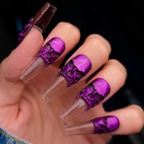 10 Cute and Scary Skull Nails Ideas for Halloween 2022