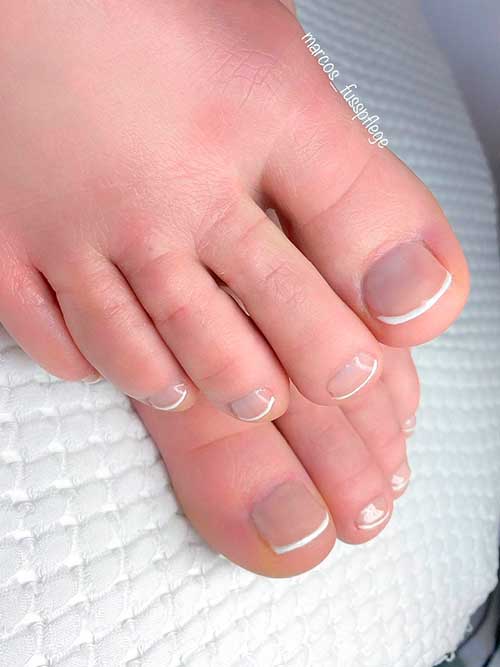 A French pedicure is one of the top pedicure types that you can try