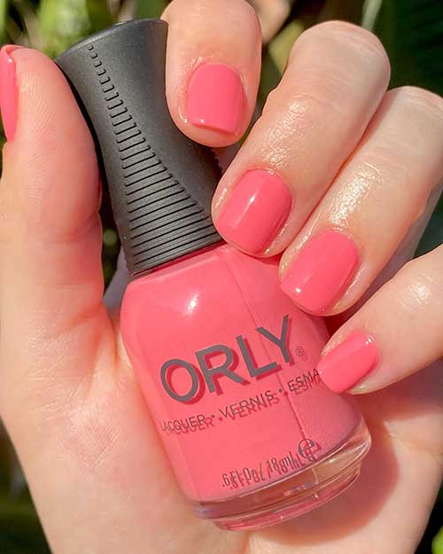 Short Creme Light Pink Nails Using Meet Cute Orly Nail Polish