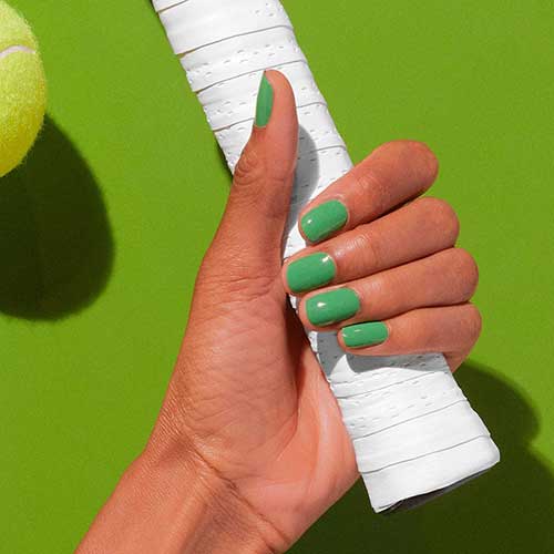Grass Never Greener Essie nail polish is a vibrant and refreshing green hue from Essie Summer 2023 Collection