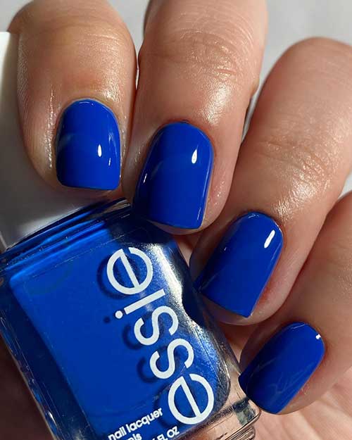 Push play Essie nail polish is a rich cobalt blue shade from Essie Summer 2023 Collection